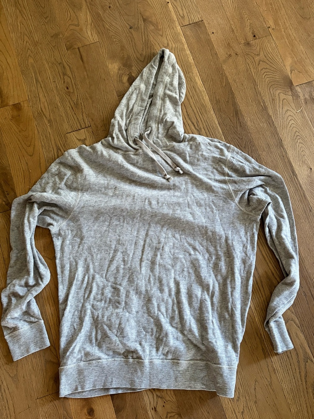 Faherty Slub Gray Cotton Hoodie pullover